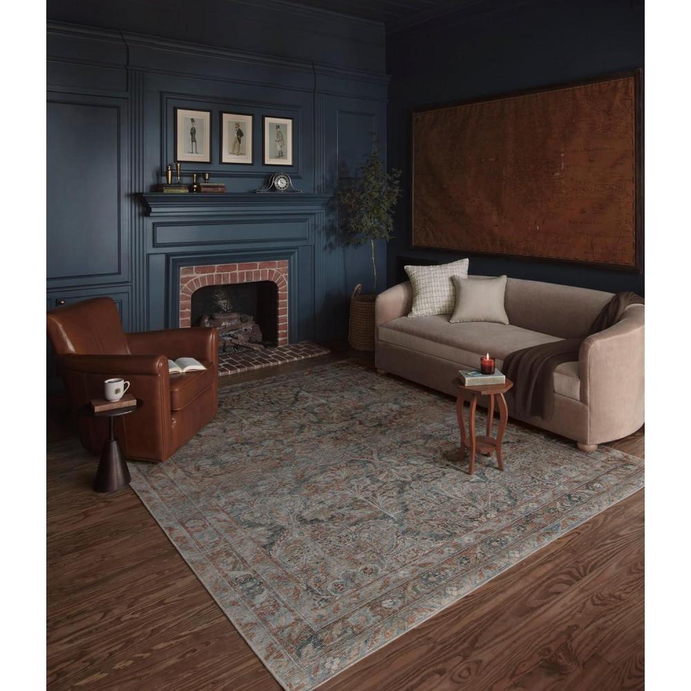 imageLoloi Magnolia Home by Joanna Gaines Lenna Collection LEA05 DenimSand 20quot x 50quot Accent RugOcean  Apricot