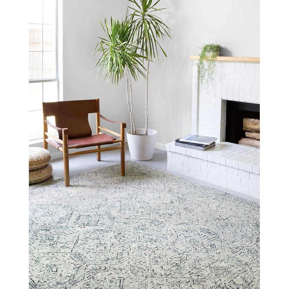 imageLoloi Ziva Collection ZV01 Neutral 79quot x 99quot Area RugBluestone