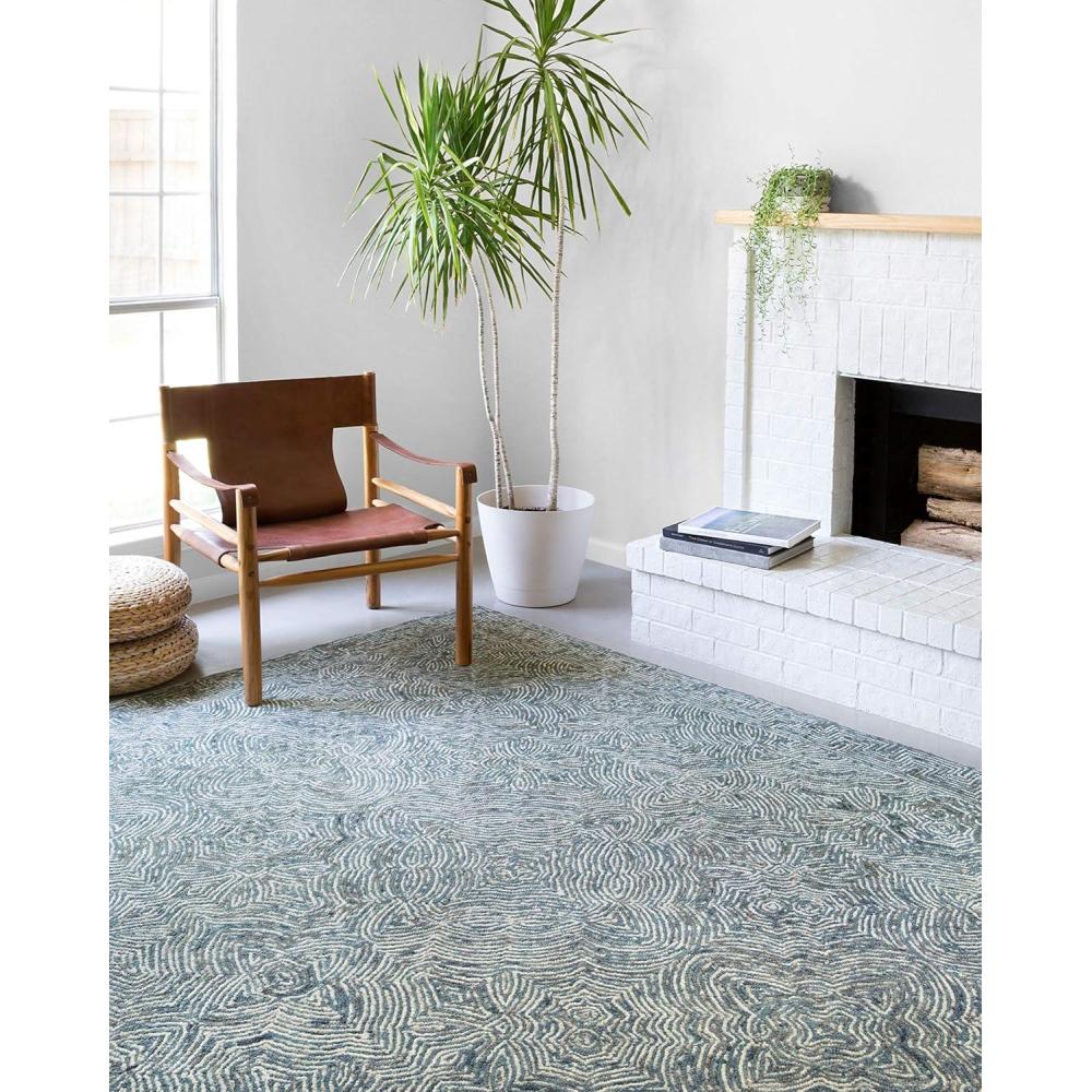 imageLoloi Ziva Collection ZV01 Neutral 79quot x 99quot Area RugDenim