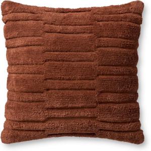 Loloi Angela Rose x Arabella Collection PAR0011 Rust 22” x 22” Cover w/Down Pillow(Rust)