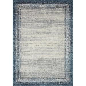 Loloi Austen Collection AUS-01 Pebble/Charcoal 6′-7″ x 9′-2″ Area Rug(Pebble / Blue)