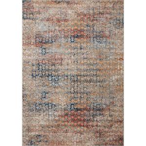 Loloi Bianca Collection BIA-08 Pebble/Multi 5′-3″ x 7′-6″ Area Rug(Ocean / Spice)