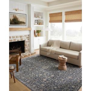 Loloi II Sorrento Collection SOR-01 Midnight/Natural 7′-10″ x 10′-2″ Area Rug(Midnight / Natural)