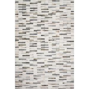 Loloi Maddox Collection MAD-02 Grey/Mocha 7′-6″ x 9′-6″ Area Rug(Ivory / Grey)