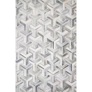 Loloi Maddox Collection MAD-02 Grey/Mocha 7′-6″ x 9′-6″ Area Rug(Silver / Ivory)