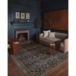 Loloi Magnolia Home by Joanna Gaines Lenna Collection LEA-05 Denim/Sand 2′-0″ x 5′-0″ Accent Rug(Indigo / Natural)