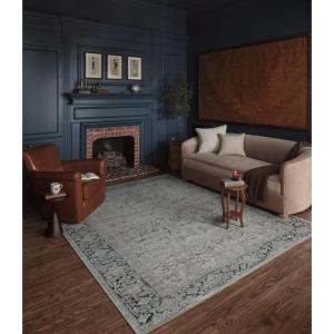 Loloi Magnolia Home by Joanna Gaines Lenna Collection LEA-05 Denim/Sand 2′-0″ x 5′-0″ Accent Rug(Natural / Denim)