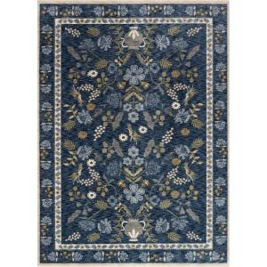 Loloi Rifle Paper Co Kismet Navy 5′-0″ x 7′-9″ Area Rug(Navy)