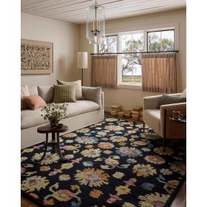 Loloi Tilly Collection TIL-01 Spa/Multi 5′-0″ x 7′-6″ Area Rug(Midnight / Multi)