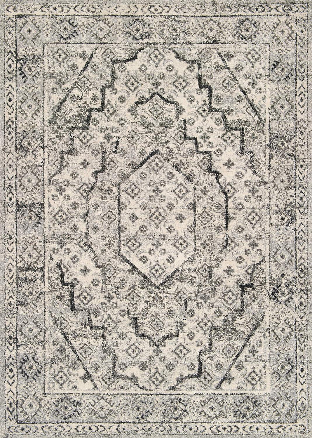 imageLoloi Emory 811quot x 125quot Area Rug in IvoryGrey TwoToned Neutral Area Rug Durable High Traffic Area Rug Premium Rug for Bedroom Dining Room Living RoomGraygray