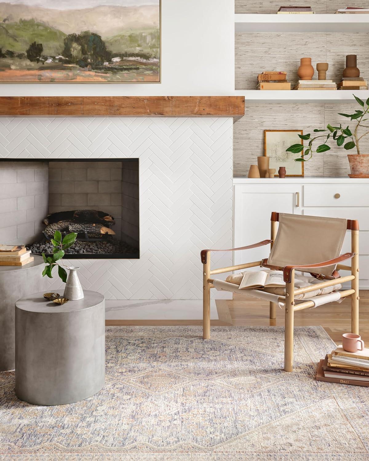 imageLoloi Magnolia Home by Joanna Gaines Carlisle IvoryTaupe 710quot x 10 Area RugBlue Ivory