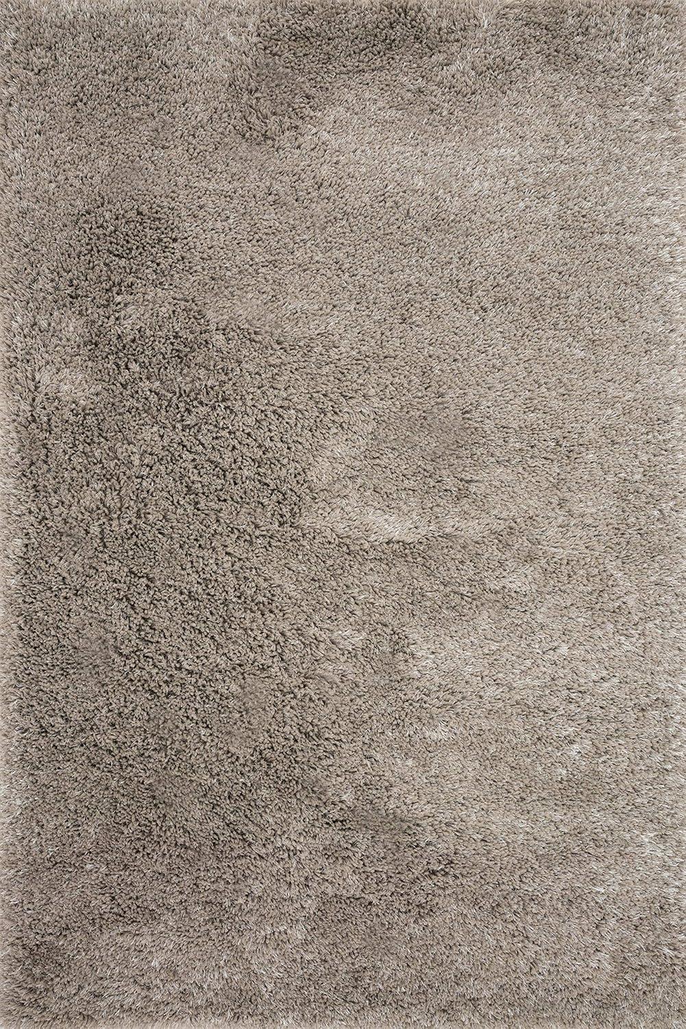 imageLoloi Mila Shag Collection MIL01 Grey 50quot x 76quot Area RugTaupe