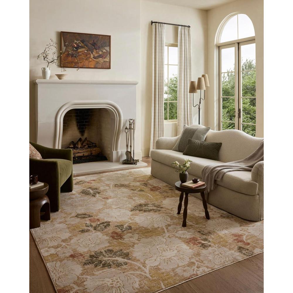 imageLoloi Eileen Collection ELE03 NaturalMulti 710quot x 102quot Fringe Area RugNatural  Multi