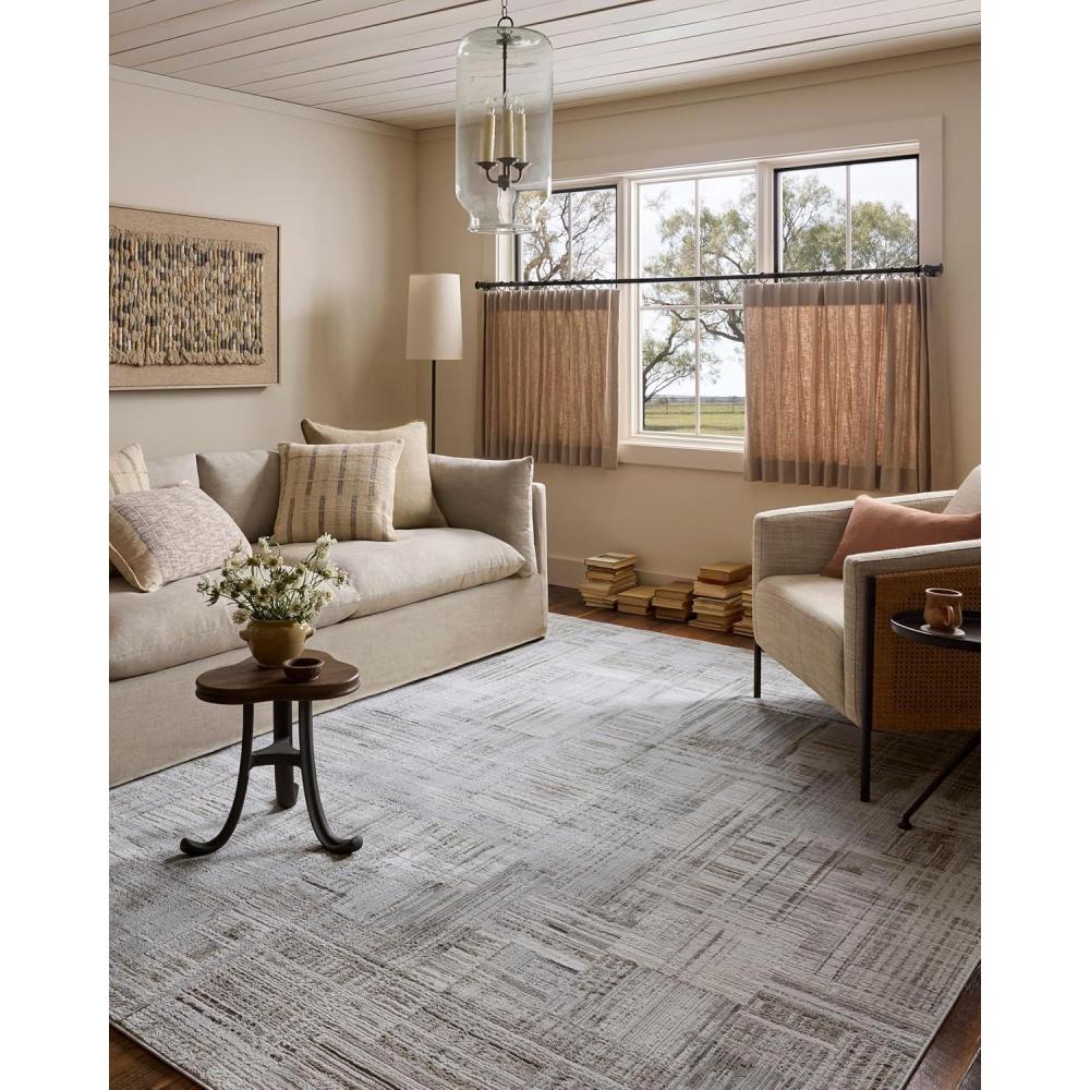 imageLoloi Hollis Collection HOL03 IvoryStone 710quot x 10 Area RugPebble Ivory