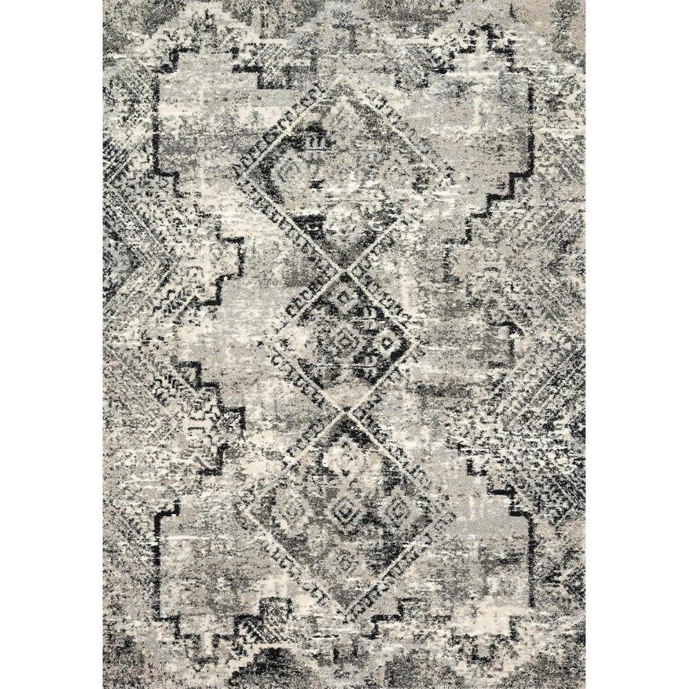 imageLoloi II Loloi Viera Collection Vintage Distressed Southwest Area Rug 77quot X 106quot GreyBlack25 x 77 Rectangular