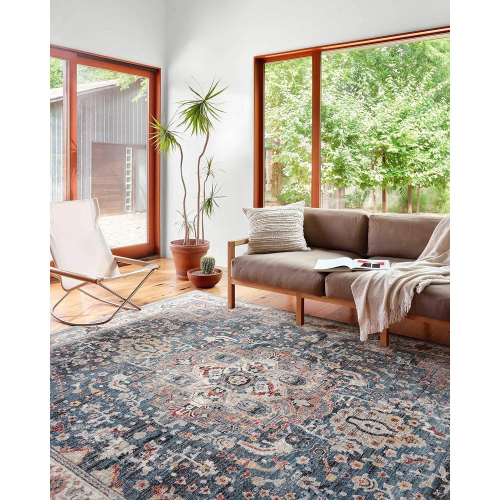 imageLoloi II Samra Collection SAM08 IvoryMulti 53quot x 79quot Area RugSlate Multi