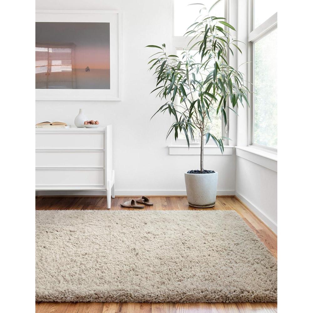 imageLoloi Mila Shag Collection MIL01 Grey 50quot x 76quot Area RugGrey