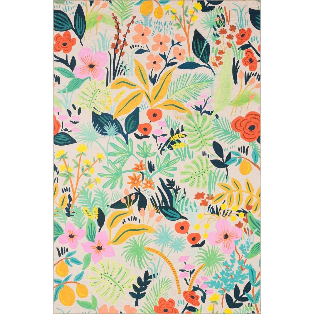 imageLoloi Rifle Paper Co Veranda Cream 50quot x 76quot Area Rug23 x 4 Rectangular