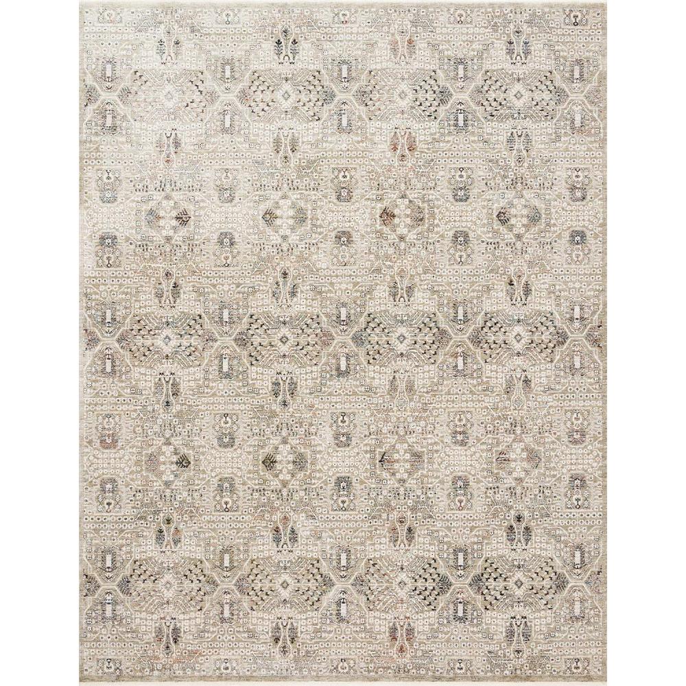 imageLoloi Theia Collection THE04 MultiNatural Traditional Area Rug 710quot x 10Granite Ivory