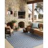 imageLoloi Easton Collection ESN05 WheatIvory 67quot x 94quot Area RugDenim  Ivory
