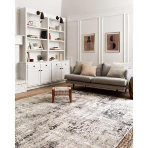 Loloi Alchemy Collection ALC-02 Granite/Gold 5′-3″ x 7′-6″ Area Rug(Silver / Graphite)