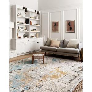 Loloi Alchemy Collection ALC-02 Granite/Gold 5′-3″ x 7′-6″ Area Rug(Stone / Slate)