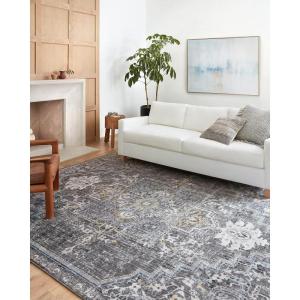 Loloi Cassandra Collection CSN-06 Rust/Multi 7′-10″ x 10′ Area Rug(Charcoal / Gold)