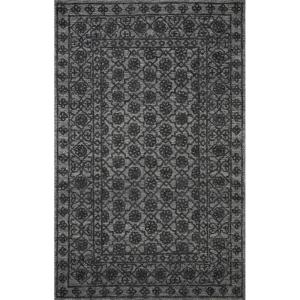 Loloi Cecelia Rust/Natural 5′-0″ x 7′-6″ Area Rug(Smoke / Dk. Grey)