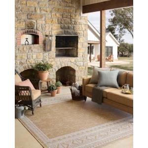 Loloi Easton Collection ESN-05 Wheat/Ivory 6′-7″ x 9′-4″ Area Rug(Ivory / Wheat)