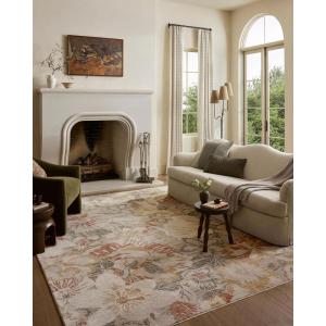 Loloi Eileen Collection ELE-03 Natural/Multi 7′-10″ x 10′-2″ Fringe Area Rug(Natural / Sunrise)