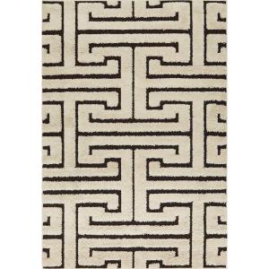 Loloi Enchant Collection EN-27 Neutral, Transitional Area Rug, 7′-7″ x 10′-6″(Ivory / Dark Brown)