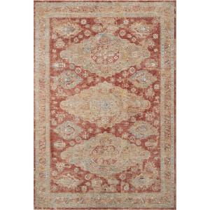 Loloi Gaia Gold/Brick 6′-7″ x 9′-10″ Area Rug(4′ x 5’7″ (Rectangular))