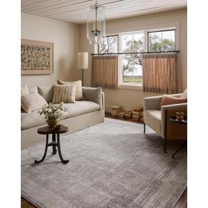 Loloi Hollis Collection HOL-03 Ivory/Stone 7′-10″ x 10′ Area Rug(Smoke / Mist)