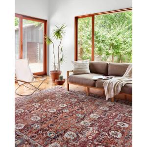 Loloi II Samra Collection SAM-08 Ivory/Multi 5′-3″ x 7′-9″ Area Rug(Brick / Multi)