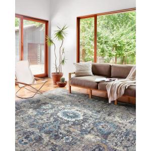 Loloi II Samra Collection SAM-08 Ivory/Multi 5′-3″ x 7′-9″ Area Rug(Grey / Multi)