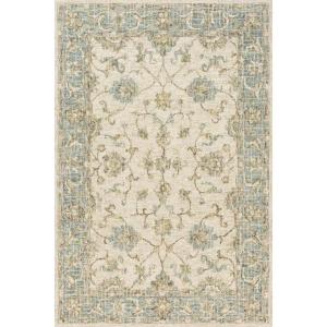 Loloi Julian 5′-0″ x 7′-6″ Area Rug in Ivory/Multi – Classic Design Indoor Rug, Antique-Inspired Modern Rug for Living Room, Bedroom, Entryway & Hallyway, Dining Areas(Ivory / Spa)