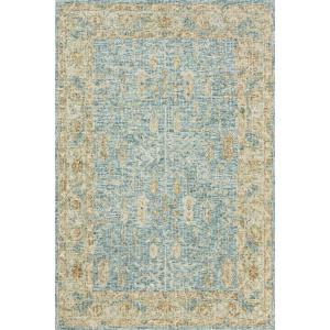 Loloi Julian 5′-0″ x 7′-6″ Area Rug in Ivory/Multi – Classic Design Indoor Rug, Antique-Inspired Modern Rug for Living Room, Bedroom, Entryway & Hallyway, Dining Areas(Blue / Gold)