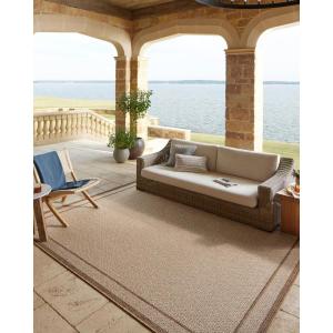 Loloi Merrick Collection MER-03 Natural/Oatmeal 6′-3″ x 9′-2″ Area Rug(Chestnut / Oatmeal)