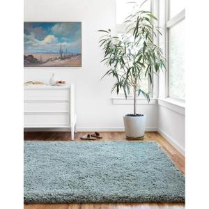 Loloi Mila Shag Collection MIL-01 Grey 5′-0″ x 7′-6″ Area Rug(Spa)