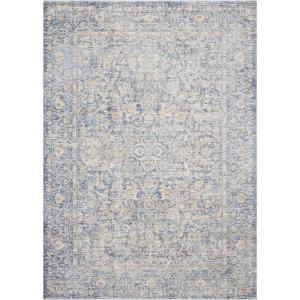 Loloi Pandora Collection PAN-06 Ivory/Blue, Traditional Area Rug, 7′-10″ x 10′(Blue)
