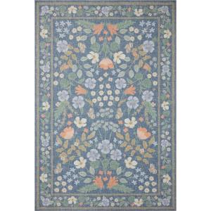 Loloi Rifle Paper Co Cotswolds Sky 5′-0″ x 7′-6″ Area Rug(Indigo)