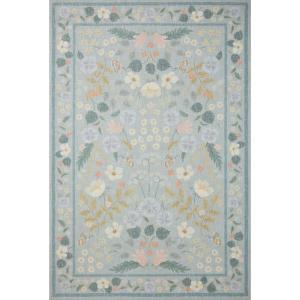 Loloi Rifle Paper Co Cotswolds Sky 5′-0″ x 7′-6″ Area Rug(Sky)