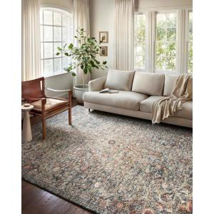 Loloi Saban Collection SAB-02 Rust/Beige 7′-10″ x 10′ Area Rug(Blue / Spice)