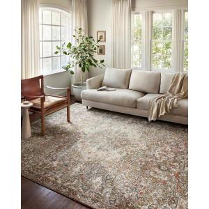 Loloi Saban Collection SAB-02 Rust/Beige 7′-10″ x 10′ Area Rug(Straw / Beige)