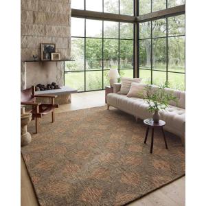 Loloi Varena Collection VAR-02 Berry/Multi 5′-0″ x 7′-6″ Area Rug(Rust / Bark)
