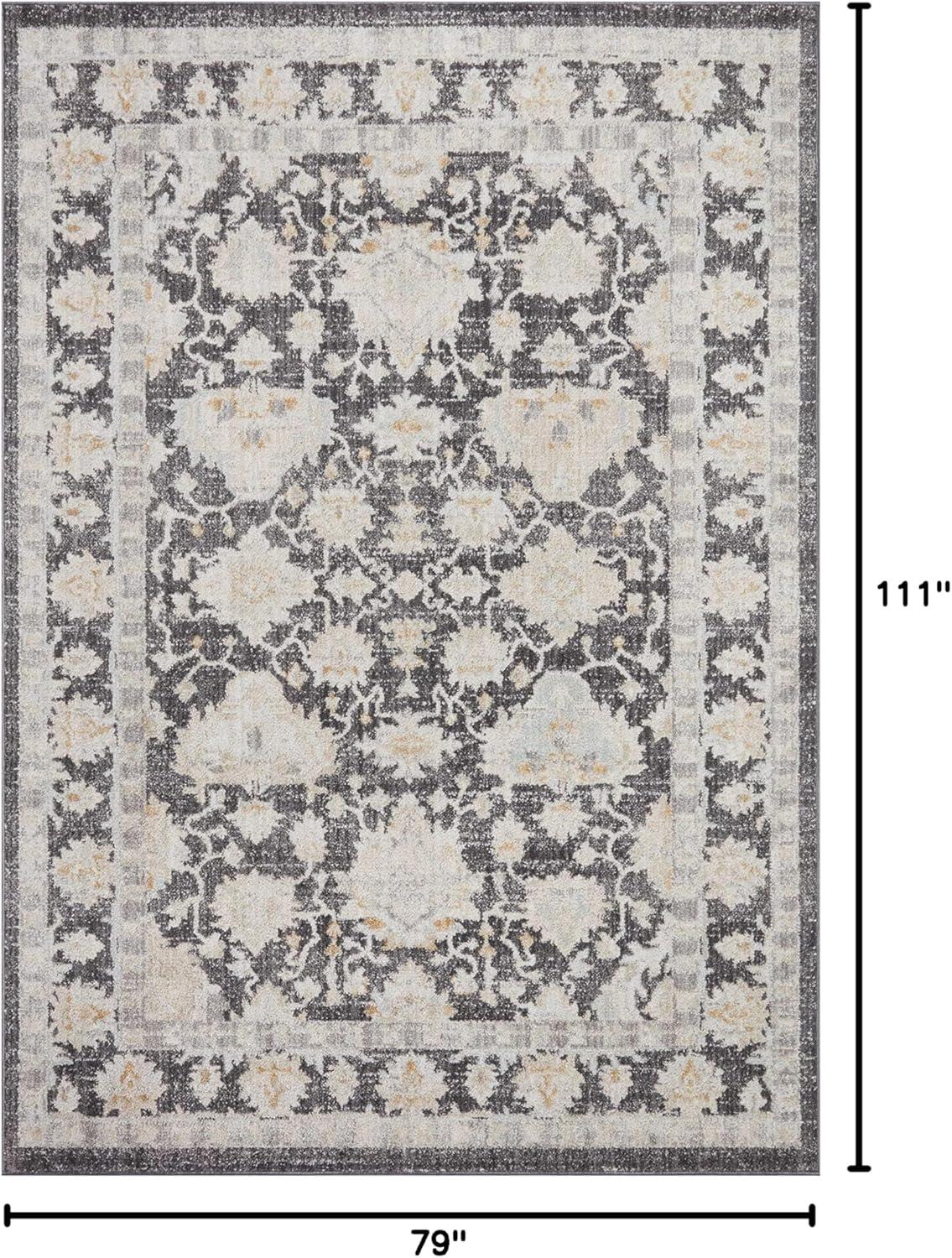 image:imageLoloi Monroe Collection MON04 NaturalMulti 116 x 15 Area RugCharcoal Natural