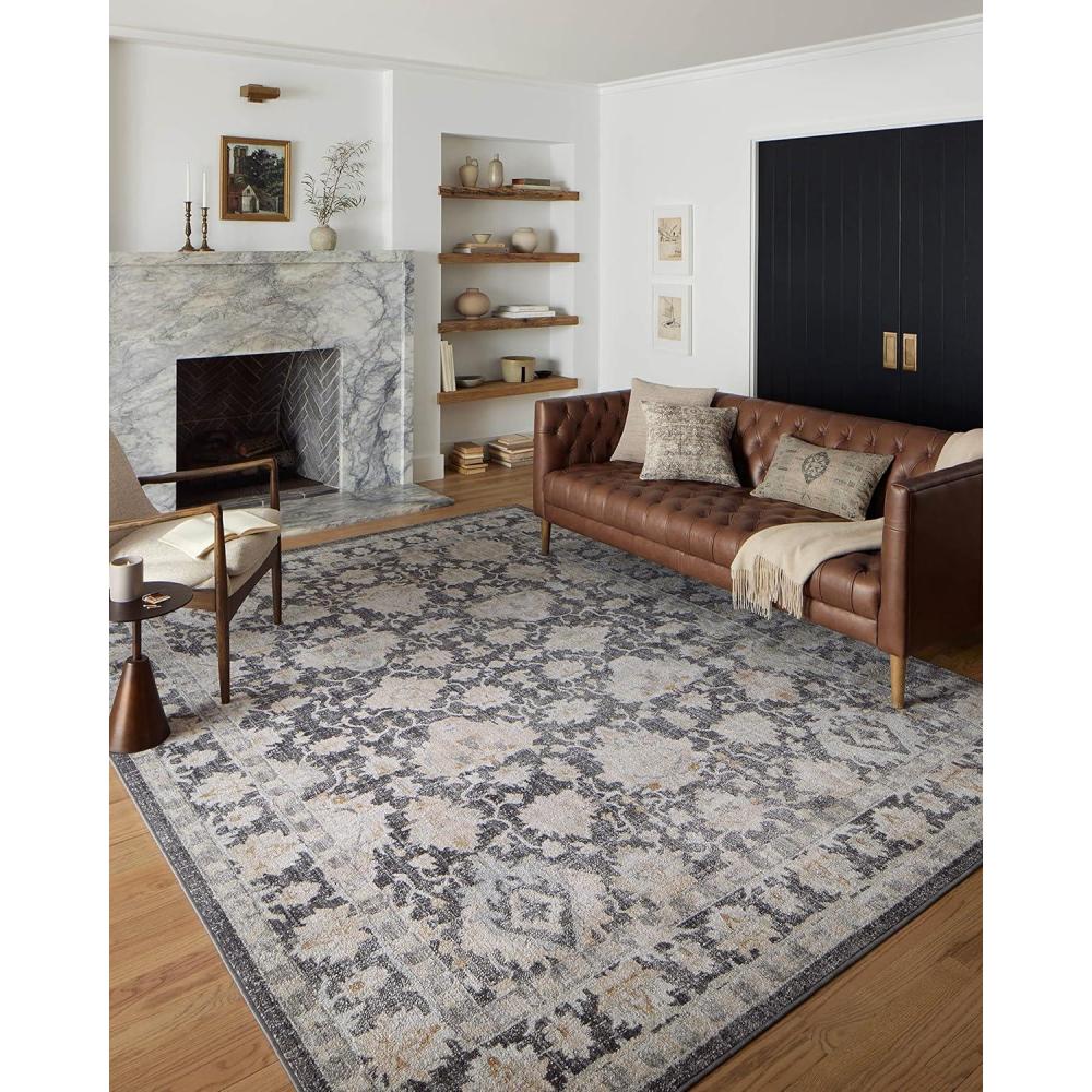image:imageLoloi Monroe Collection MON04 NaturalMulti 116 x 15 Area RugCharcoal  Natural