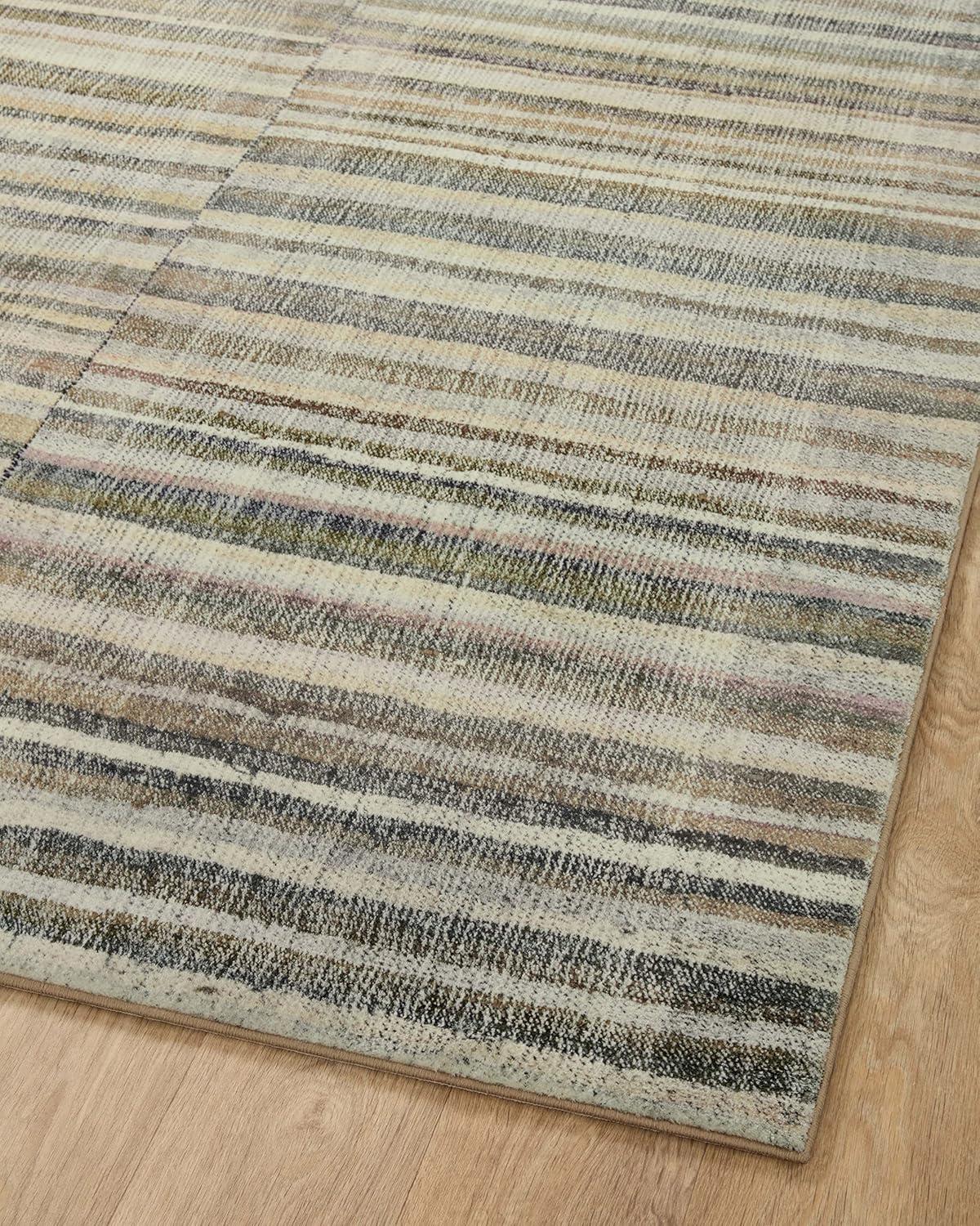 image:imageLoloi Chris Loves Julia Humphrey Collection HUM02 IvoryMulti 73 x 93 38 Pile Height Area Rug feat CloudPileNatural Moss