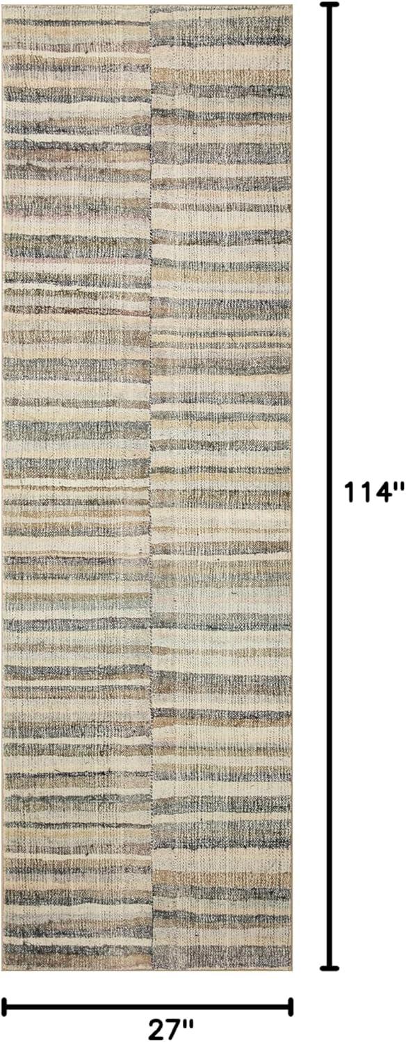 image:imageLoloi Chris Loves Julia Humphrey Collection HUM02 IvoryMulti 73 x 93 38 Pile Height Area Rug feat CloudPileNatural Moss