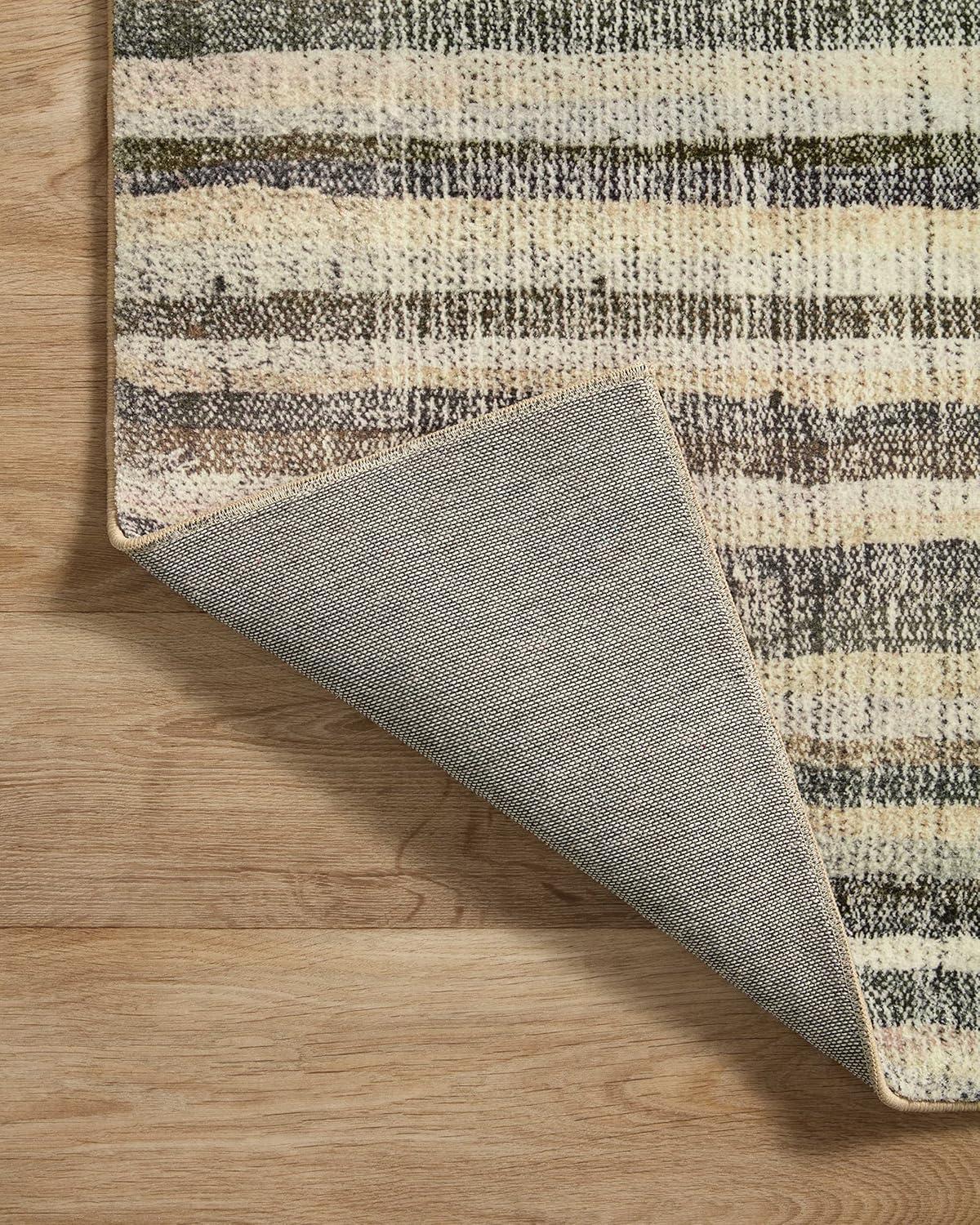 image:imageLoloi Chris Loves Julia Humphrey Collection HUM02 IvoryMulti 73 x 93 38 Pile Height Area Rug feat CloudPileNatural Moss